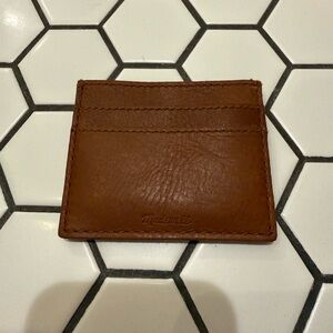 Madewell Tan Leather Card Holder